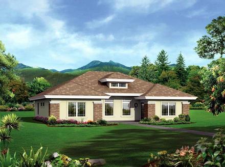 Ranch Elevation of Plan 95884