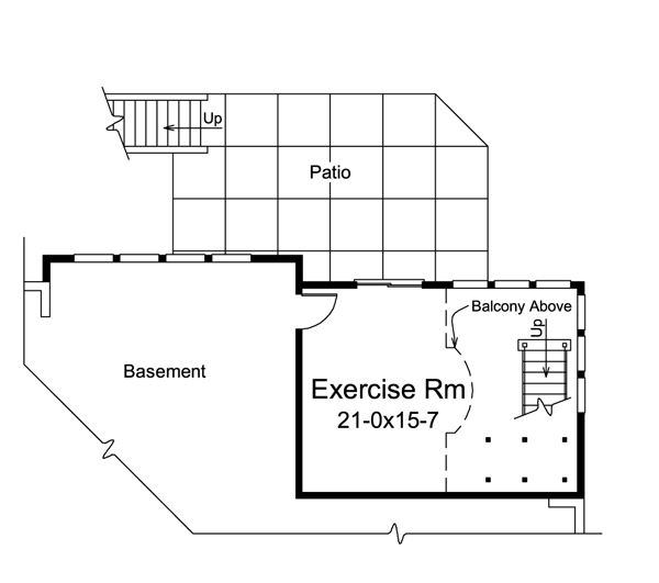 Traditional Lower Level of Plan 95888