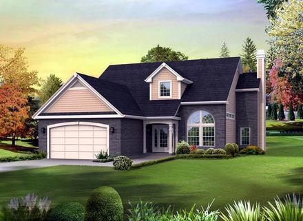 Colonial Contemporary Country Elevation of Plan 95890