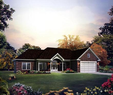 Cape Cod Colonial Country Craftsman Ranch Traditional Elevation of Plan 95894