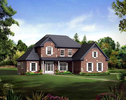 Country Craftsman Traditional Elevation of Plan 95898
