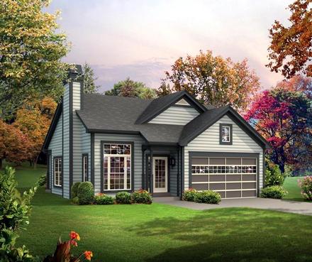 Ranch Traditional Elevation of Plan 95901