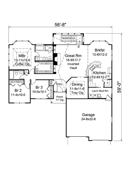 House Plan 95902 First Level Plan