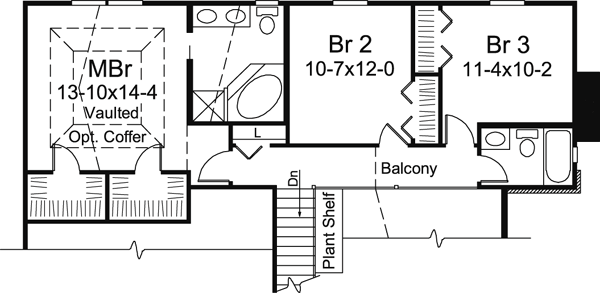 Contemporary Country Craftsman Level Two of Plan 95903