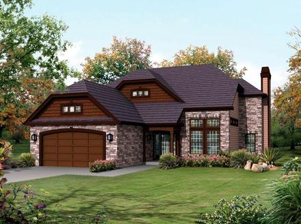 Contemporary Country Craftsman Elevation of Plan 95903