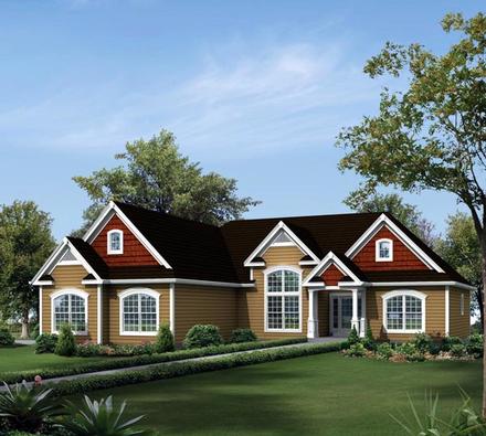 Country Ranch Traditional Elevation of Plan 95904