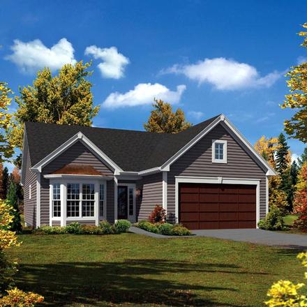 Cabin Cottage Country Ranch Traditional Elevation of Plan 95906