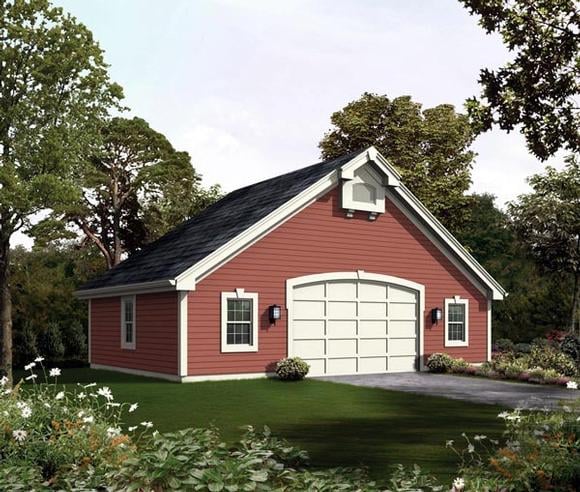 Garage Plan 95921 - 2 Car Garage Elevation