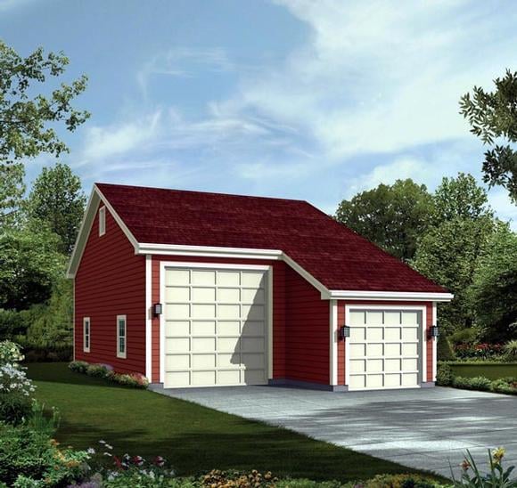 Garage Plan 95923 - 2 Car Garage Elevation