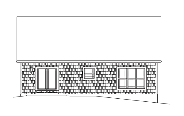 Ranch Traditional Rear Elevation of Plan 95950