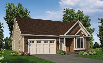 Ranch Traditional Elevation of Plan 95952