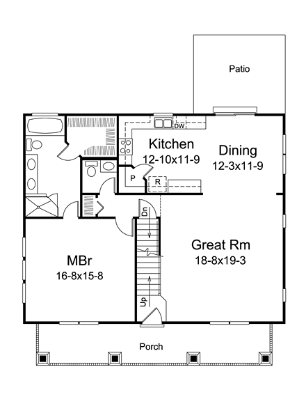 House Plan 95954 First Level Plan