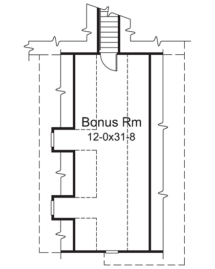 Country Craftsman Traditional Level Two of Plan 95957