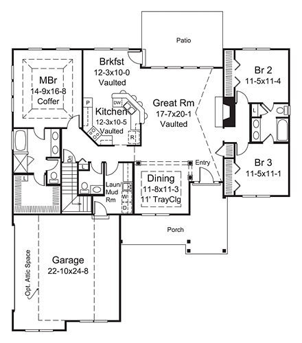 House Plan 95958 First Level Plan