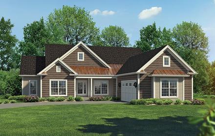 Country Craftsman Traditional Elevation of Plan 95960