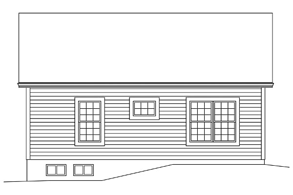 Ranch Traditional Rear Elevation of Plan 95971