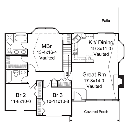 House Plan 95973 First Level Plan