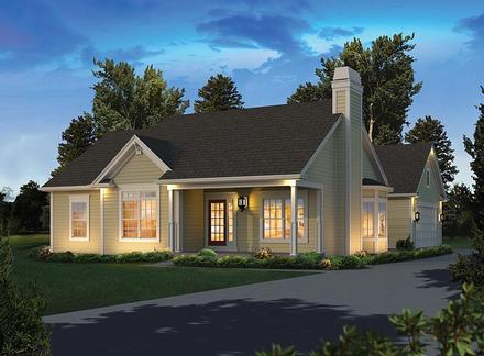 Ranch Traditional Elevation of Plan 95973