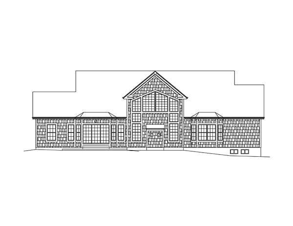 Country Southern Rear Elevation of Plan 95978