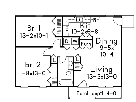 House Plan 95980 First Level Plan