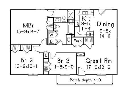 House Plan 95984 First Level Plan