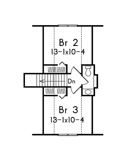 House Plan 95986 Second Level Plan