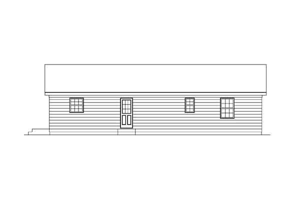Ranch Traditional Rear Elevation of Plan 95988