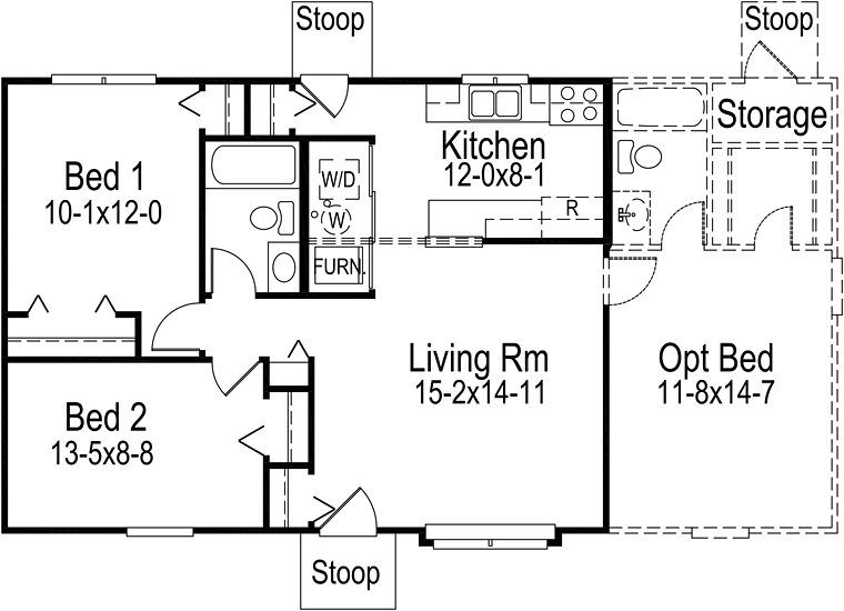 Cabin Country Ranch Level One of Plan 95990