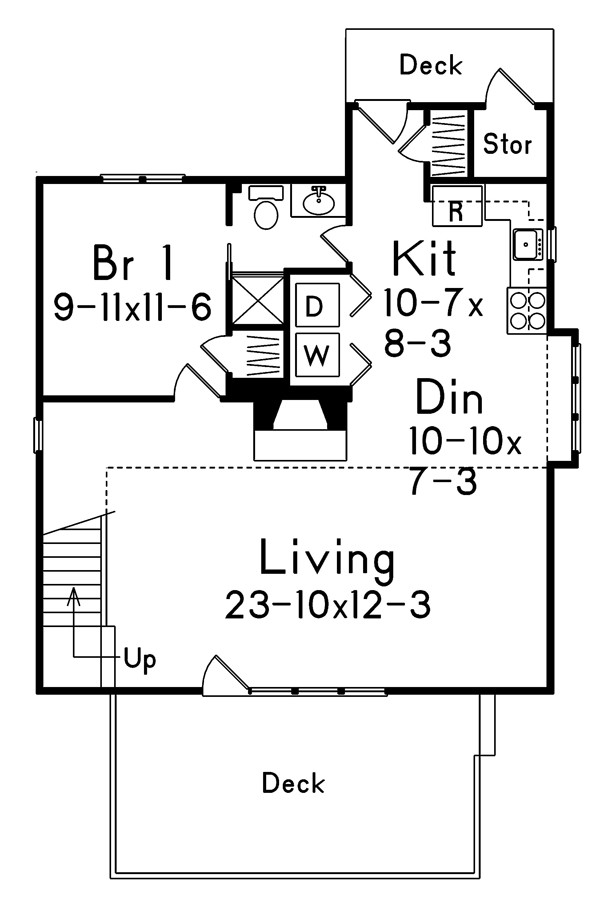 Colonial Contemporary Level One of Plan 95994