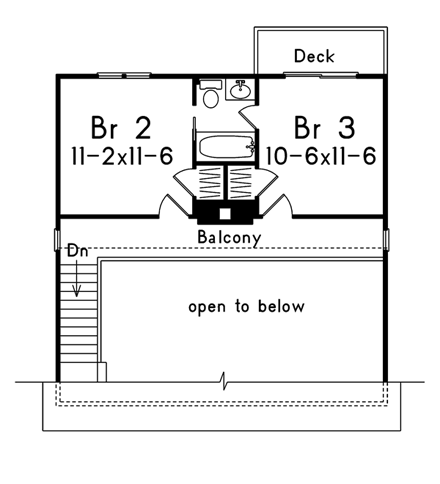 House Plan 95994 Second Level Plan