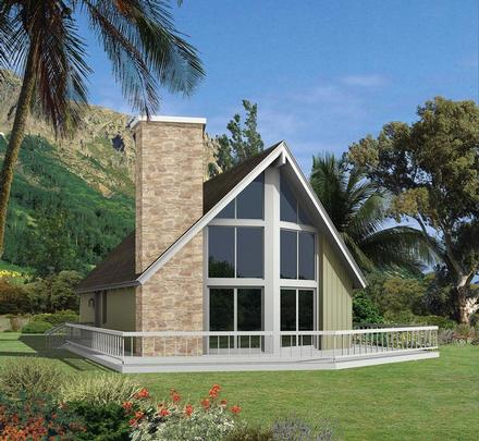 A-Frame Contemporary Elevation of Plan 95995