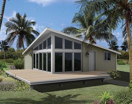 Coastal Contemporary Elevation of Plan 95996