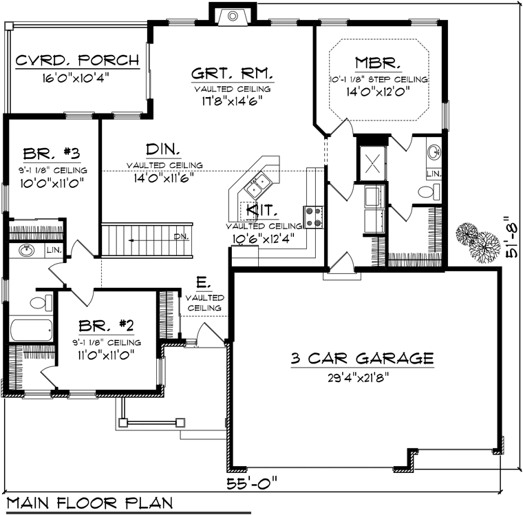 Ranch Level One of Plan 96100