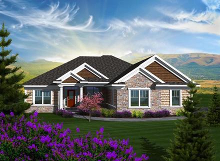 Ranch Elevation of Plan 96105