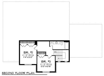 House Plan 96108 Second Level Plan