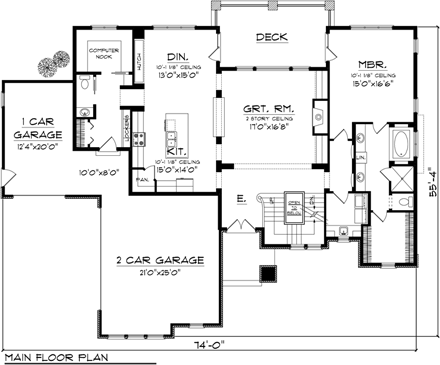 House Plan 96110 First Level Plan