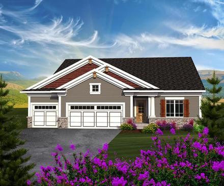 Ranch Elevation of Plan 96123