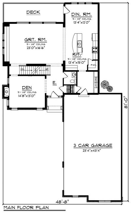 House Plan 96135 First Level Plan