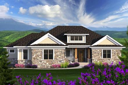 Ranch Elevation of Plan 96136