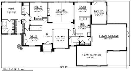 House Plan 96138 First Level Plan