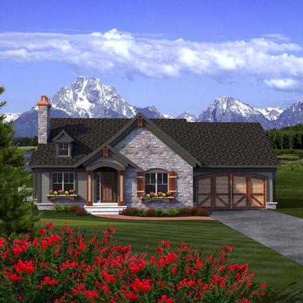 Ranch Elevation of Plan 96150