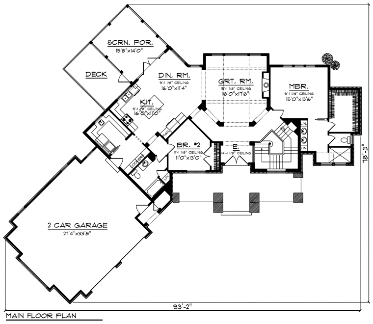 Ranch Level One of Plan 96153