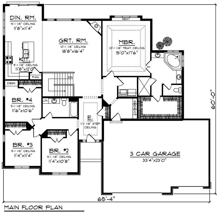 Ranch Level One of Plan 96158