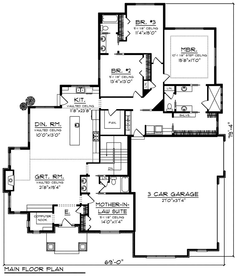 Ranch Level One of Plan 96163