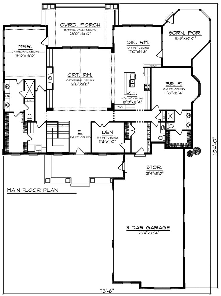 Ranch Level One of Plan 96164