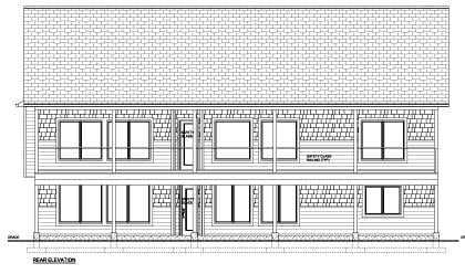 Craftsman Rear Elevation of Plan 96200