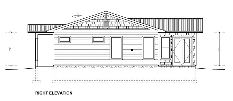 Plan with 1123 Sq. Ft., 2 Bedrooms, 2 Bathrooms, 2 Car Garage Picture 2