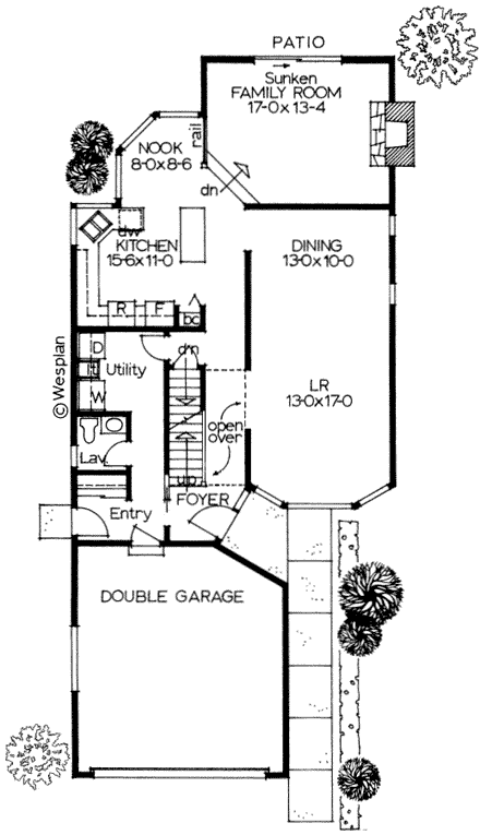 House Plan 96203 First Level Plan
