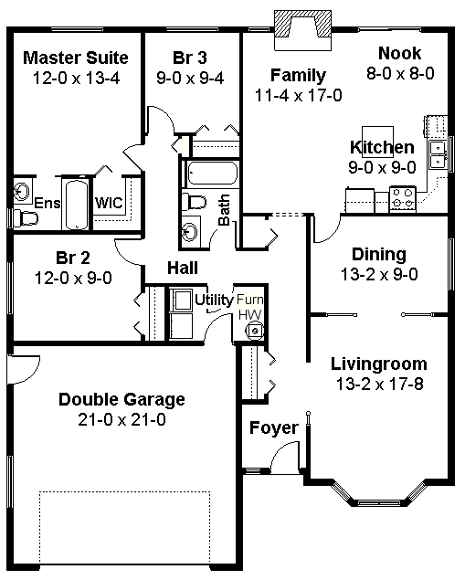 Ranch Level One of Plan 96206