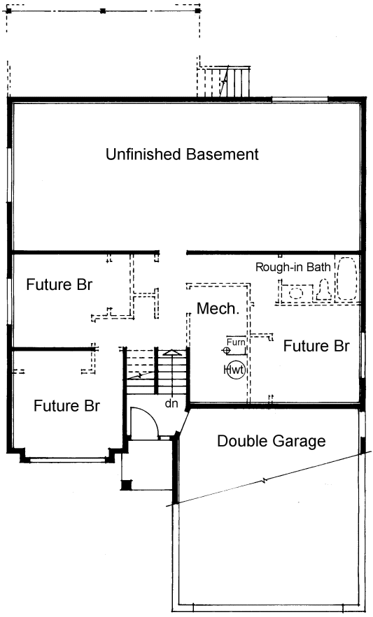 Traditional Lower Level of Plan 96207